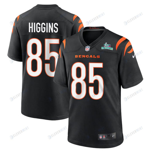 Tee Higgins 85 Cincinnati Bengals Super Bowl LVII Champions Men Game Jersey - Black