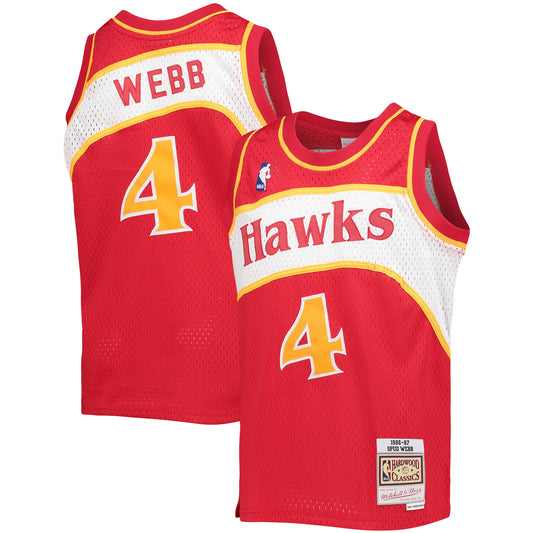 Spud Webb Atlanta Hawks Mitchell & Ness Youth 1986-87 Hardwood Classics Swingman Jersey - Red