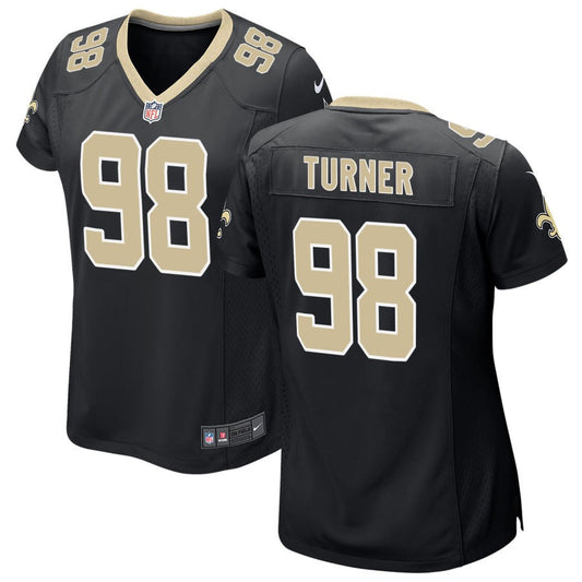 Payton Turner New Orleans Saints Nike Women's Game Jersey - Black