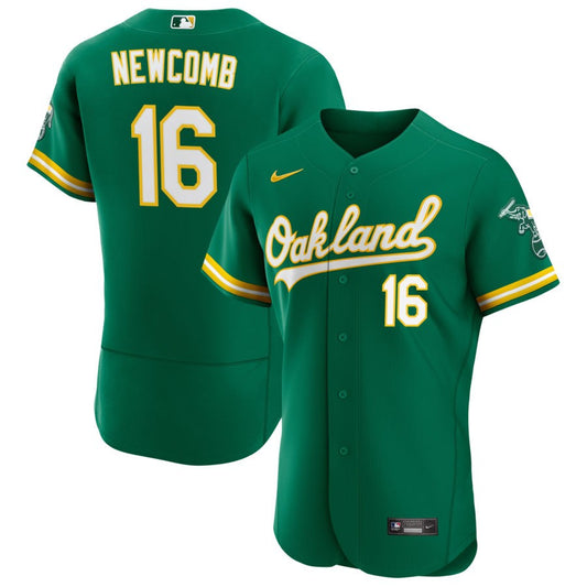 Sean Newcomb Oakland Athletics Nike Alternate Authentic Jersey - Kelly Green