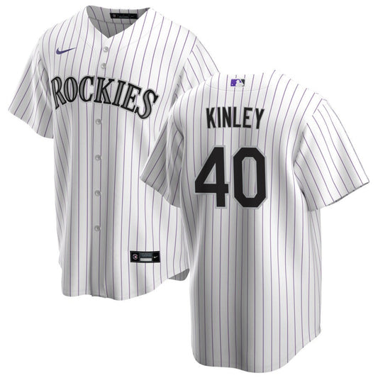 Tyler Kinley Colorado Rockies Nike Home Replica Jersey - White