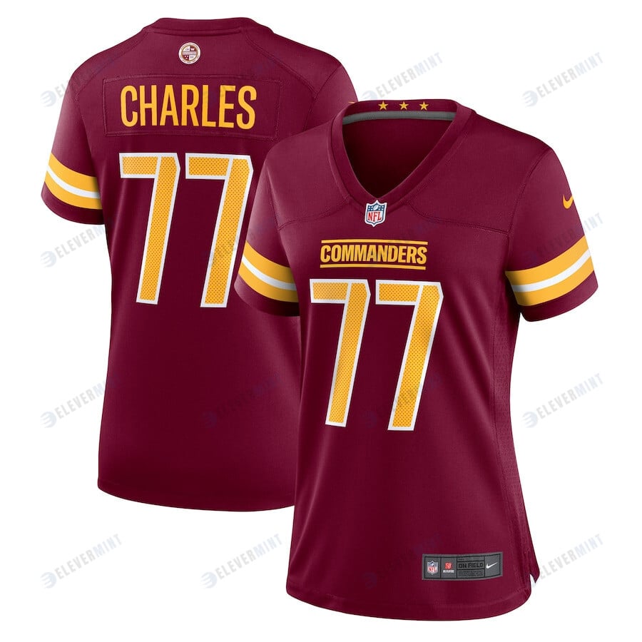 Saahdiq Charles 77 Washington Commanders Women Game Jersey - Burgundy