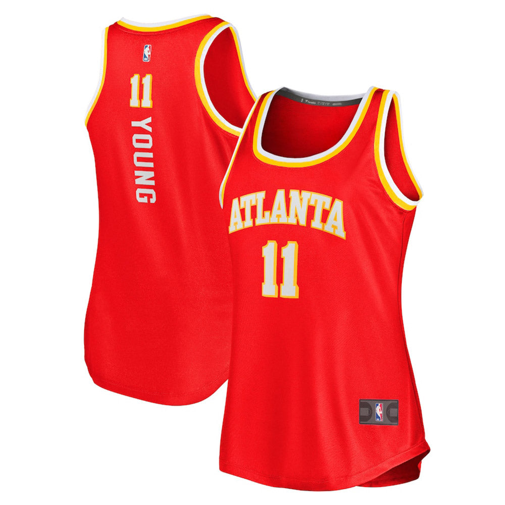 Women's Atlanta Hawks Trae Young Icon Edition Jersey - Red