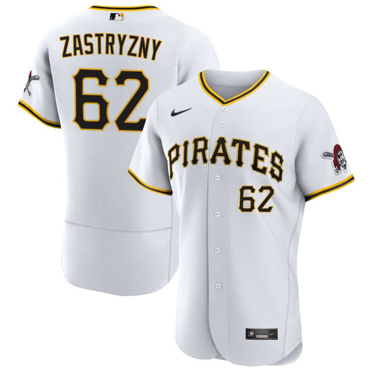 Rob Zastryzny Pittsburgh Pirates Nike Home Authentic Jersey - White