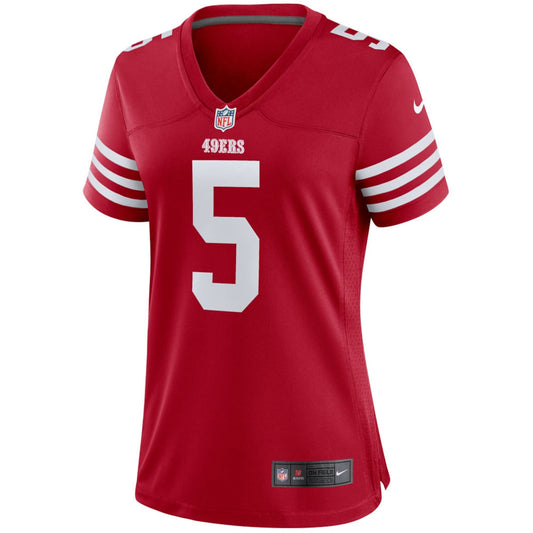 Women's Trey Lance Nike 49ers Game Player Jersey - Red