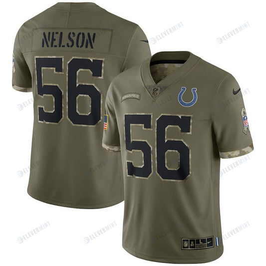 Quenton Nelson Indianapolis Colts 2022 Salute To Service Limited Jersey - Olive