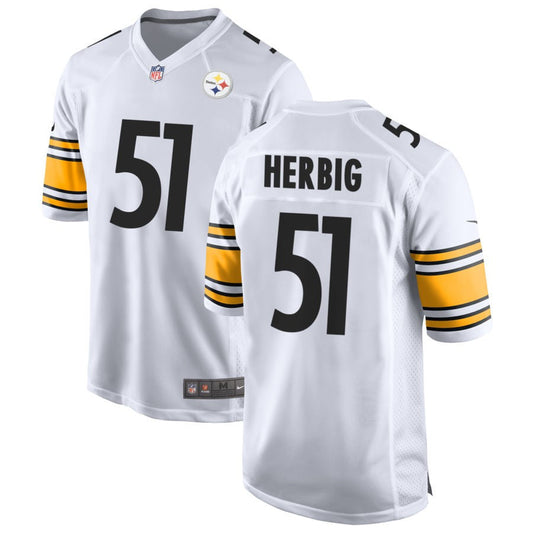 Nick Herbig Pittsburgh Steelers Nike Game Jersey - White