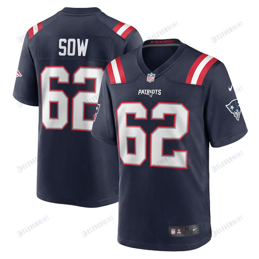 Sidy Sow 62 New England Patriots Men Team Game Jersey - Navy