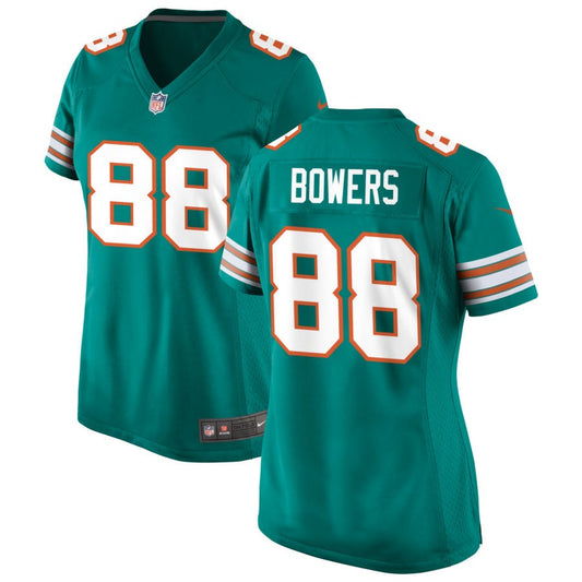 Nick Bowers Miami Dolphins Nike Women's Alternate Game Jersey - Aqua