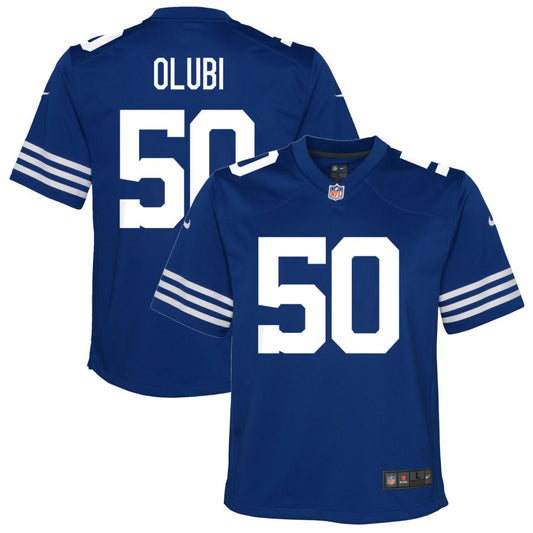 Segun Olubi Indianapolis Colts Nike Youth Alternate Game Jersey - Royal