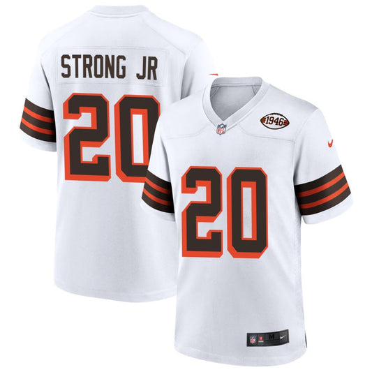 Pierre Strong Jr Cleveland Browns Nike 1946 Collection Alternate Jersey - White