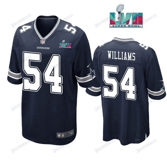 Sam Williams 54 Dallas Cowboys Super Bowl LVII Super Bowl LVII Navy Men Game Jersey