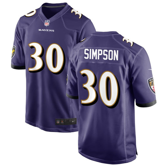 Trenton Simpson Baltimore Ravens Nike Game Jersey - White