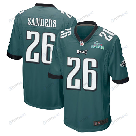 Miles Sanders 26 Philadelphia Eagles Super Bowl LVII Champions Men Game Jersey - Midnight Green