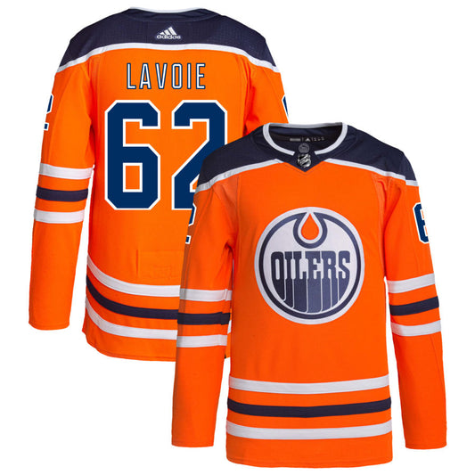 Raphael Lavoie Edmonton Oilers adidas Home Authentic Pro Jersey - Orange