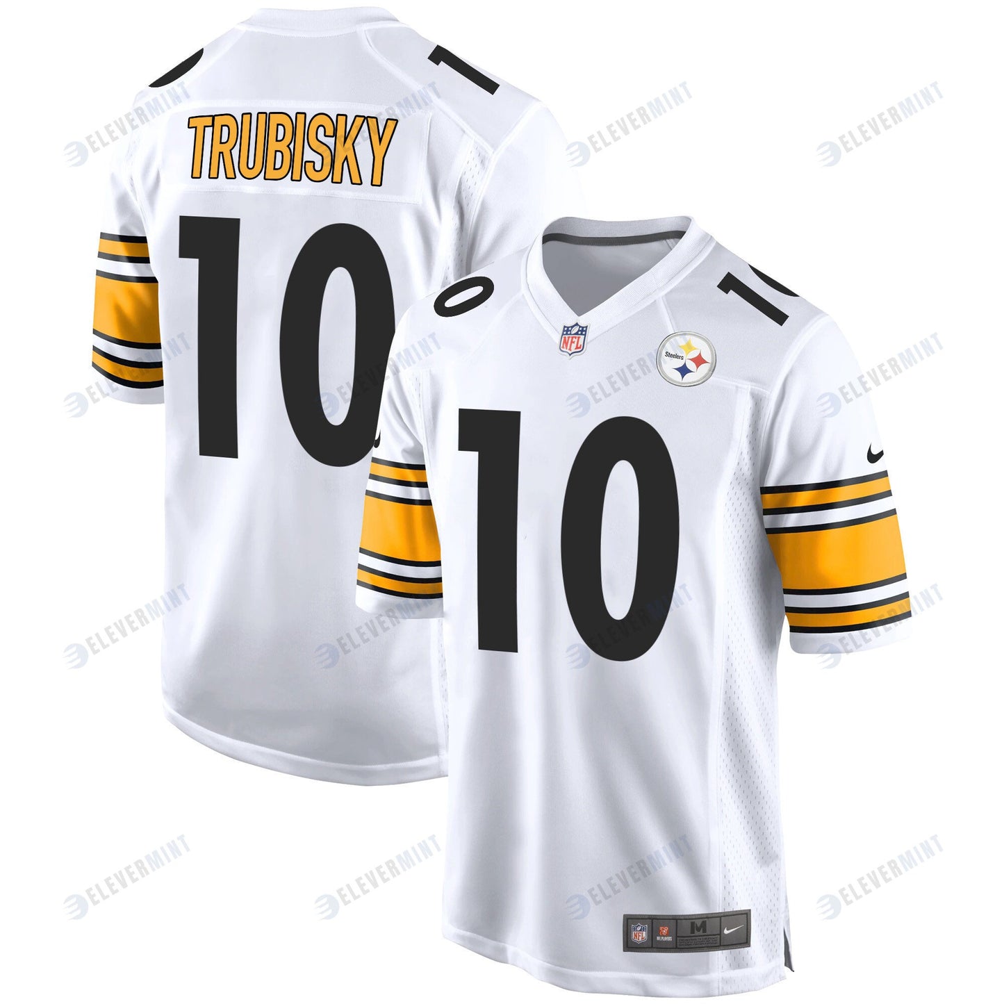 Pittsburgh Steelers Mitchell Trubisky 10 Game Player Jersey - White Jersey