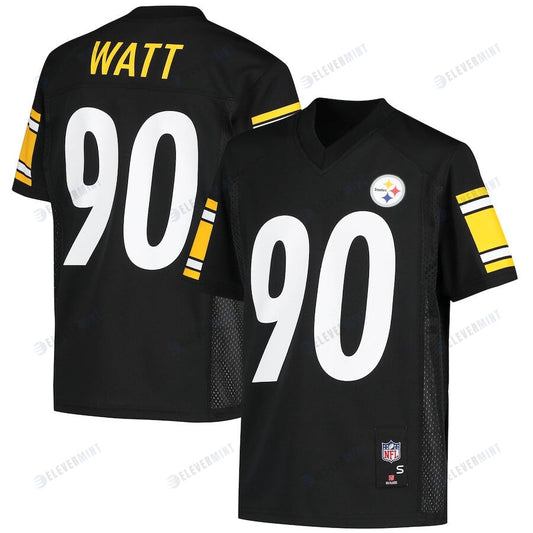 T.J. Watt 90 Pittsburgh Steelers YOUTH Jersey - Black