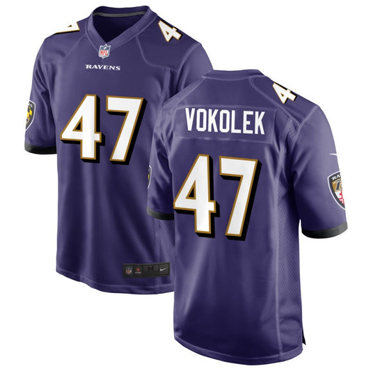 Travis Vokolek Baltimore Ravens Nike Game Jersey - Purple