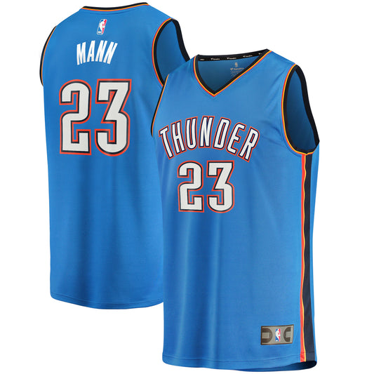 Tre Mann Oklahoma City Thunder Fanatics Branded 2021/22 Fast Break Replica Jersey - Icon Edition - Blue