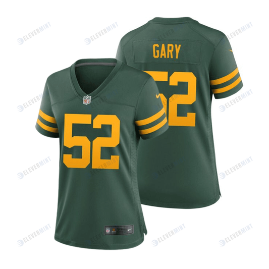 Rashan Gary 52 Green Bay Packers 50s Classic Women Game Jersey - Green & Gold