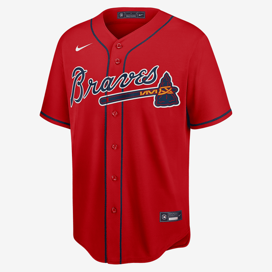 MLB Atlanta Braves Men's Replica Baseball Jersey - Sport Red