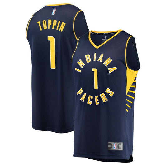 Obi Toppin Indiana Pacers Fanatics Branded Fast Break Replica Jersey - Icon Edition - Navy