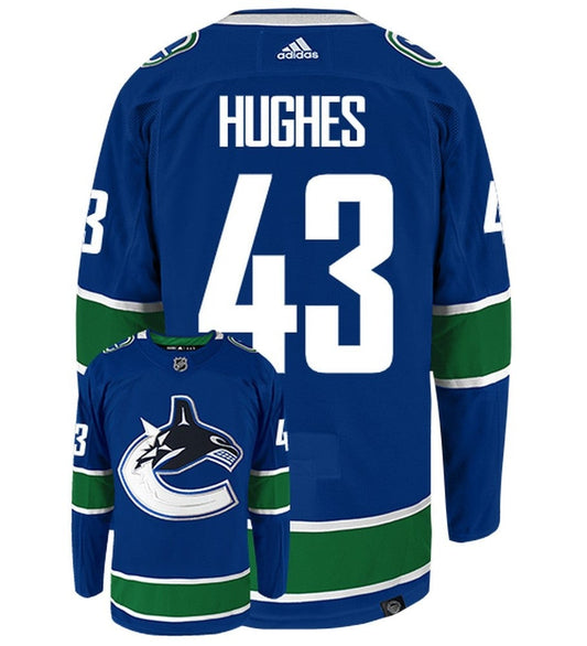 Quinn Hughes Vancouver Canucks Adidas Primegreen Authentic NHL Hockey Jersey