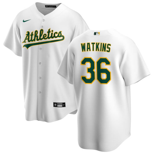 Spenser Watkins Oakland Athletics Nike Home Replica Jersey - White