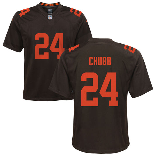 Nick Chubb Cleveland Browns Nike Youth Alternate Game Jersey - Brown