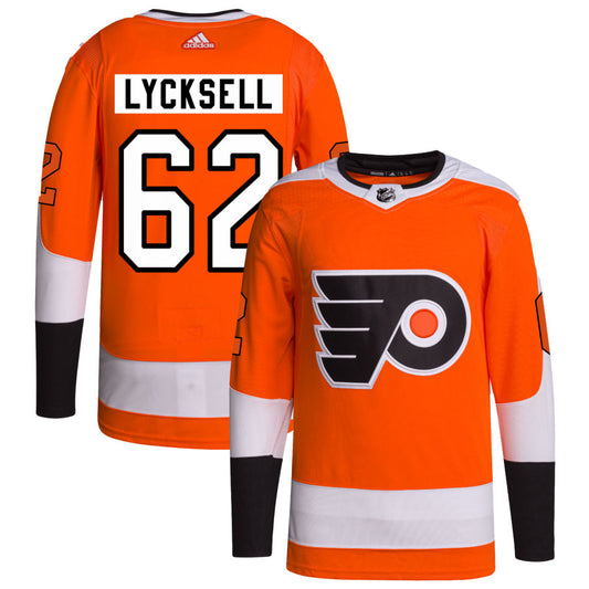 Olle Lycksell Philadelphia Flyers adidas Home Primegreen Authentic Pro Jersey - Orange