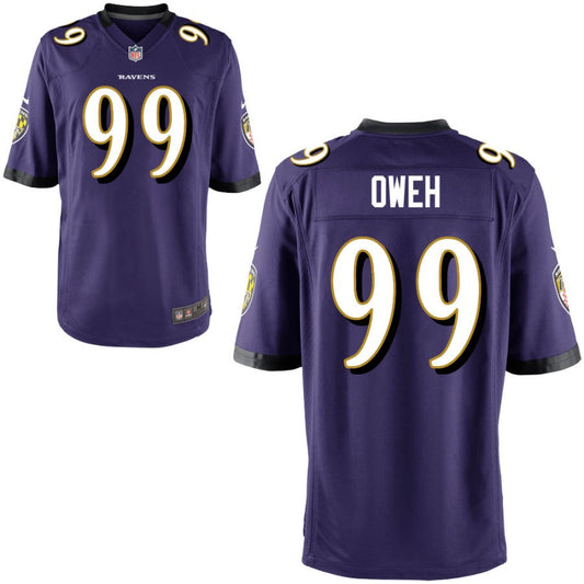 Odafe Oweh Baltimore Ravens Nike Youth Game Jersey - Purple