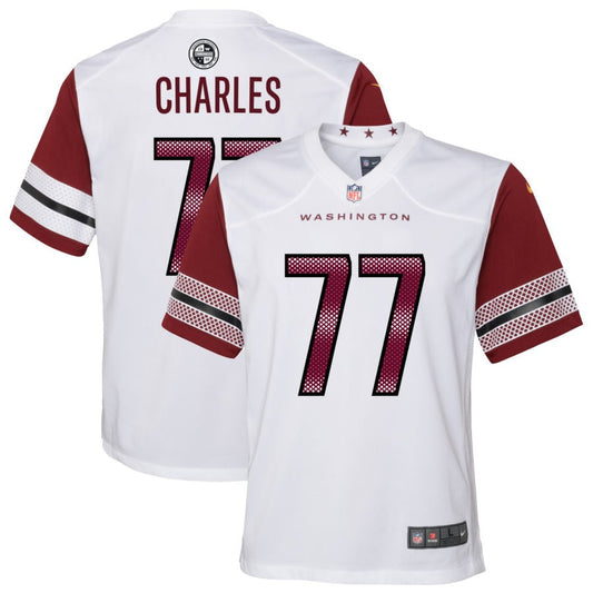 Saahdiq Charles Washington Commanders Nike Youth Game Player Jersey - White