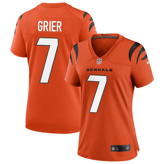 Will Grier Cincinnati Bengals Nike Women's Alternate Game Jersey - Orange