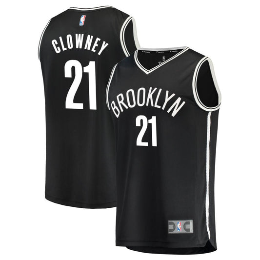 Noah Clowney Brooklyn Nets Fanatics Branded Fast Break Replica Jersey Black - Icon Edition