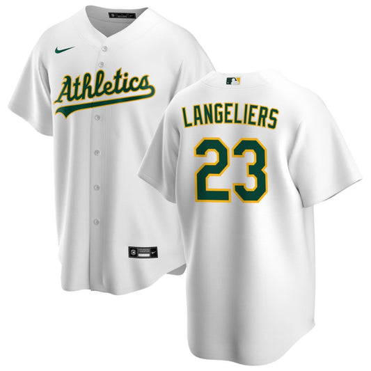 Shea Langeliers Oakland Athletics Nike Home Replica Jersey - White