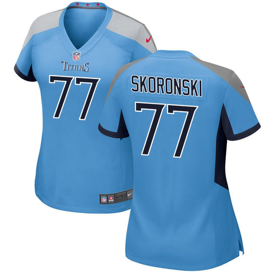 Peter Skoronski Tennessee Titans Nike Women's Alternate Game Jersey - Light Blue