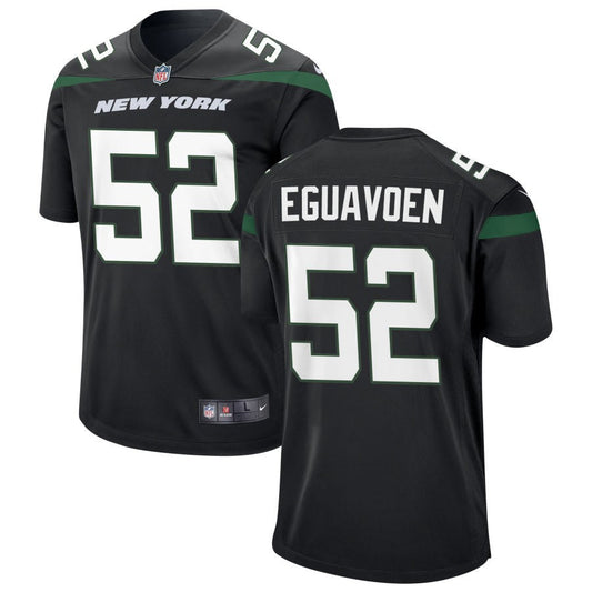 Sam Eguavoen New York Jets Nike Alternate Game Jersey - Stealth Black