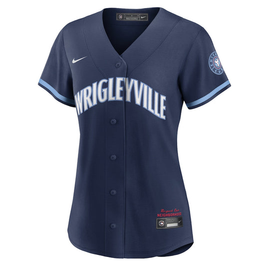 Women's  Nike Cubs City Connect Replica Jersey - Navy