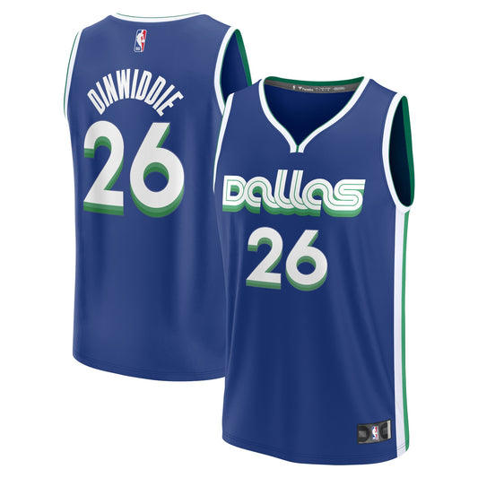 Spencer Dinwiddie Dallas Mavericks Fanatics Branded 2022/23 Fastbreak Jersey - City Edition - Blue