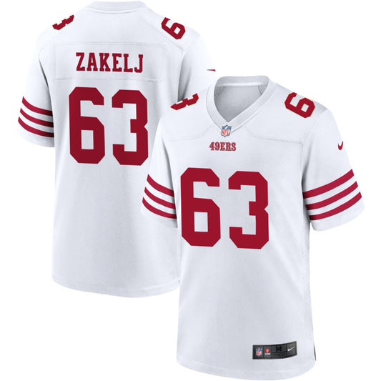 Nick Zakelj San Francisco 49ers Nike Youth Game Jersey - White