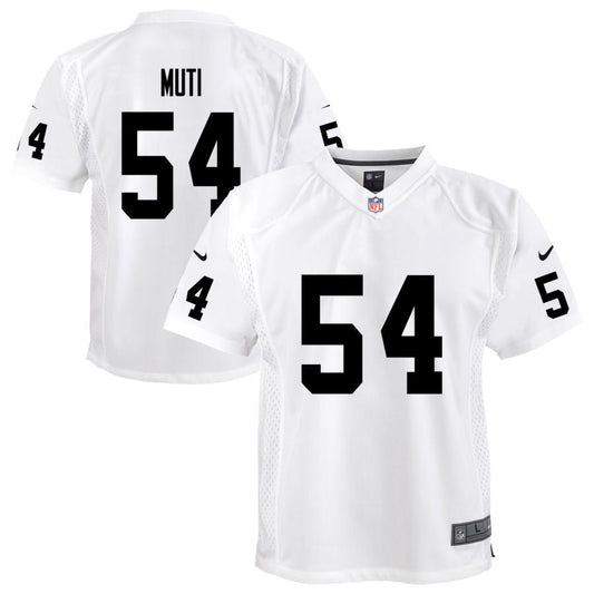 Netane Muti Las Vegas Raiders Nike Youth Team Game Jersey - White