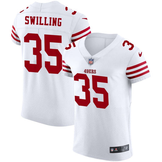 Tre Swilling San Francisco 49ers Nike Vapor Elite Jersey - White