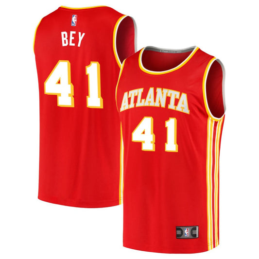 Saddiq Bey  Atlanta Hawks Fanatics Branded Youth Fast Break Jersey - Red - Icon Edition