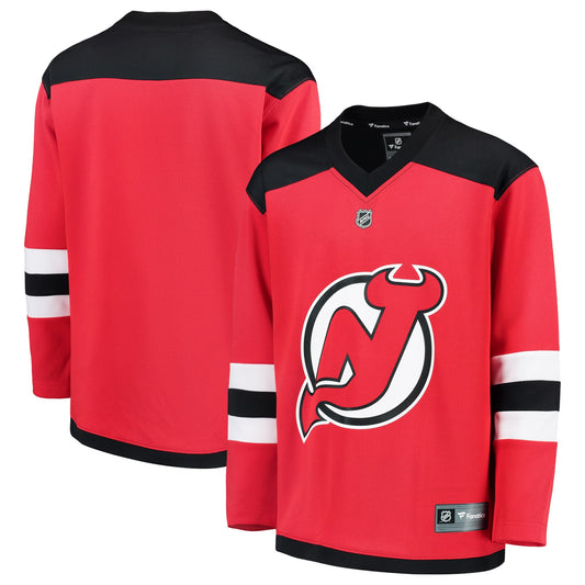 New Jersey Devils Fanatics Branded Youth Home Replica Blank Jersey - Red