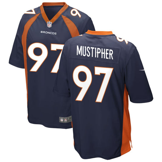 PJ Mustipher Denver Broncos Nike Youth Game Jersey - Navy