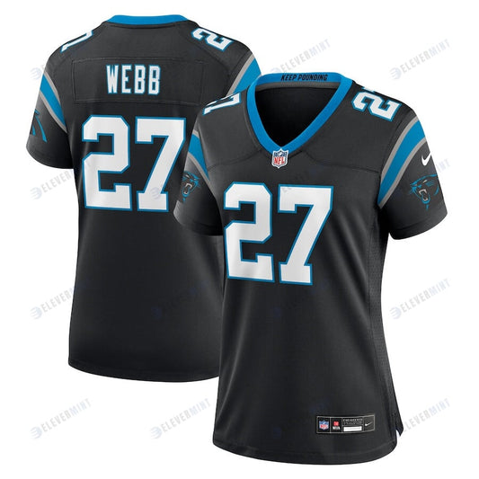 Sam Webb 27 Carolina Panthers Women Team Game Jersey - Black