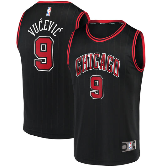 Nikola Vucevic Chicago Bulls Fanatics Branded Fast Break Replica Player Jersey - Statement Edition - Black