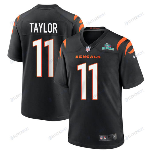 Trent Taylor 11 Cincinnati Bengals Super Bowl LVII Champions Men Game Jersey - Black