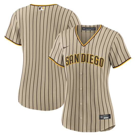 San Diego Padres Nike Women's Alternate Replica Team Jersey - Tan