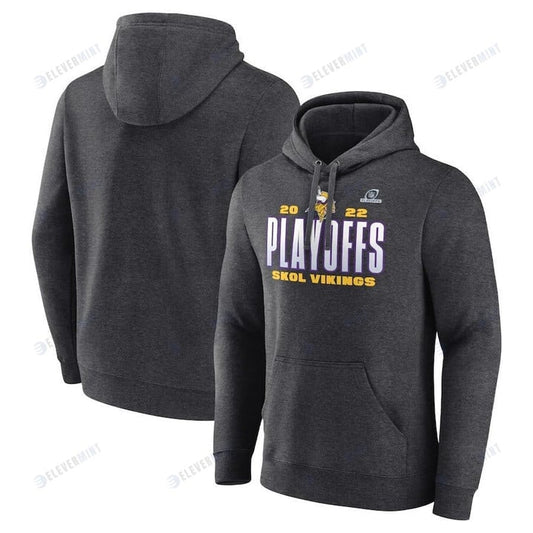 Minnesota Vikings 2022 NFL Playoffs Our Time Pullover Hoodie - Charcoal